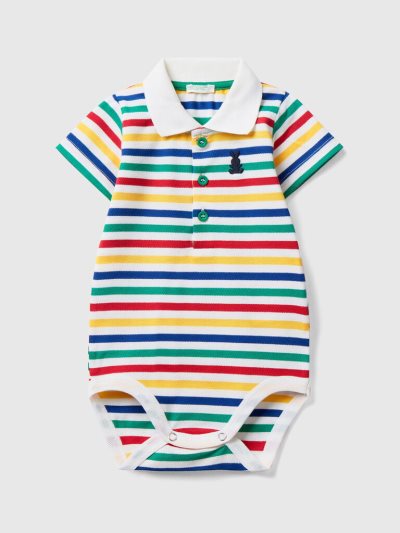 Kids' Benetton Polo Bodysuit Stretch Cotton Bodysuits Multi-color | NZ763429