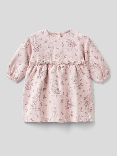 Kids' Benetton Princess Print Dress Pink | NZ162377