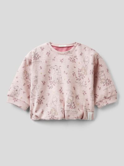 Kids' Benetton Princess Print T Shirts Pink | NZ781991