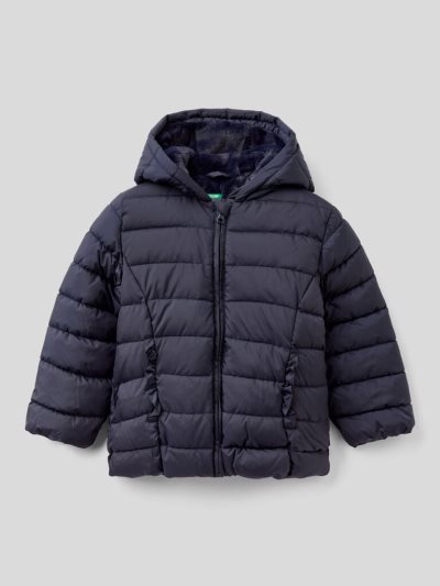 Kids' Benetton Puffer Rouches Padded Jackets Dark Blue | NZ166600