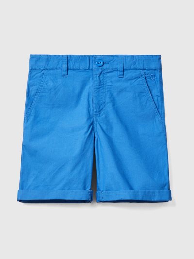 Kids' Benetton Pure Cotton Bermudas Bright Blue | NZ264766