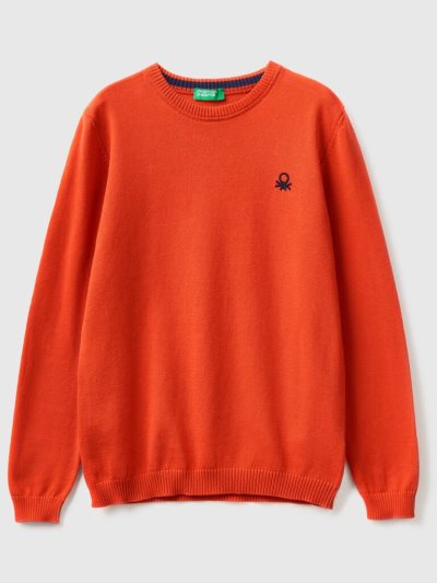 Kids' Benetton Pure Cotton Logo Sweaters Red | NZ270267