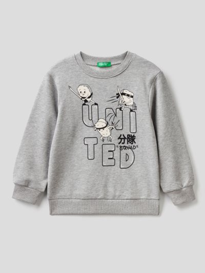 Kids' Benetton Pure Organic Cotton Sweatshirt Grey | NZ642016