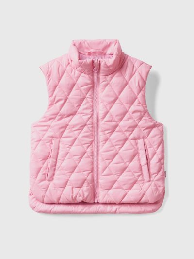 Kids' Benetton Quilted "Rain Defender" Vest Pink | NZ520425