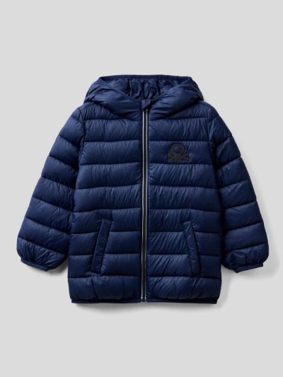 Kids' Benetton Rain Defender Hood Light Jackets Dark Blue | NZ343494
