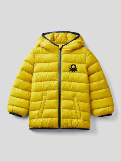 Kids' Benetton Rain Defender Hood Light Jackets Mustard | NZ977501