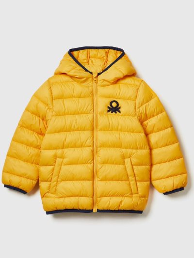 Kids' Benetton Rain Defender Nylon Light Jackets Yellow | NZ738903