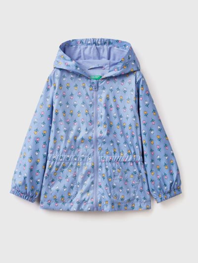 Kids' Benetton Rain Defender Patterned Light Jackets Periwinkle | NZ748054
