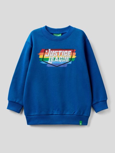 Kids' Benetton Regular Fit ©&™dc Comics Sweatshirt Bright Blue | NZ073059
