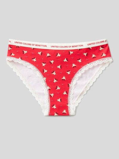 Kids' Benetton Reindeer Print Briefs Red | NZ324349