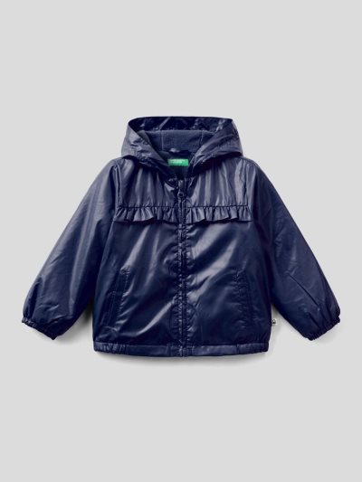 Kids' Benetton Rouches Light Jackets Dark Blue | NZ891806