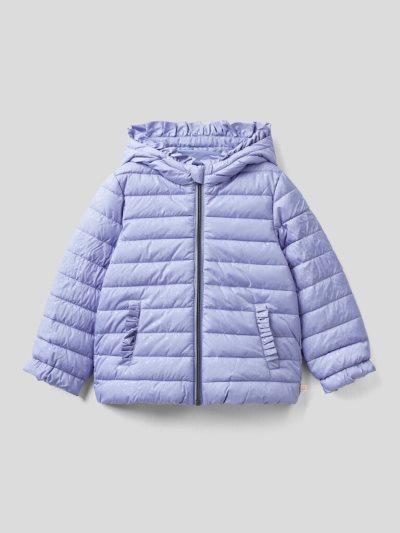 Kids' Benetton Rouches Padded Jackets Lilac | NZ046637