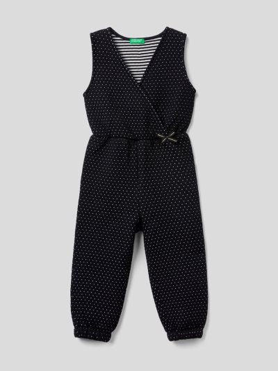 Kids' Benetton Sleeveless Crisscross Jumpsuit Black | NZ978875