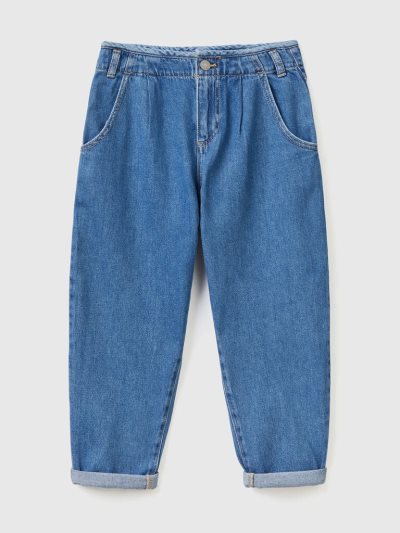 Kids' Benetton Slouchy Fit Jeans Dark Blue | NZ831005