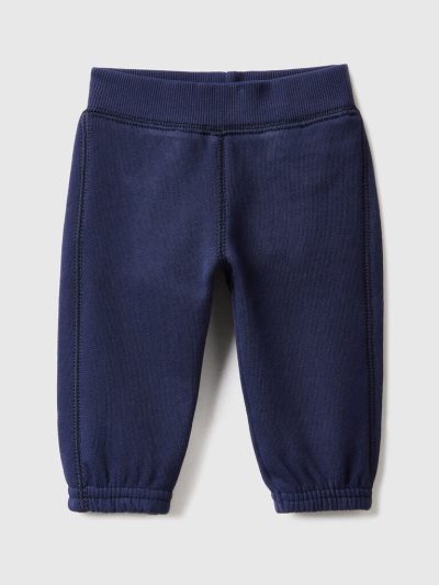 Kids' Benetton Soft Embroidery Sweatpants Dark Blue | NZ873811