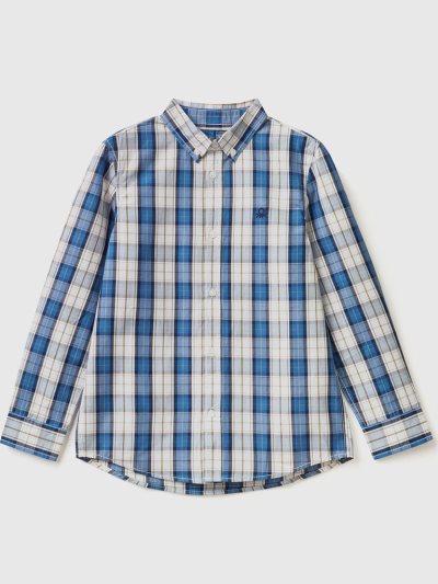 Kids' Benetton Sporty 100% Cotton Shirts Dark Blue | NZ045809