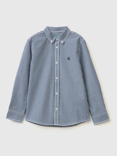 Kids' Benetton Sporty 100% Cotton Shirts Air Force Blue | NZ047648