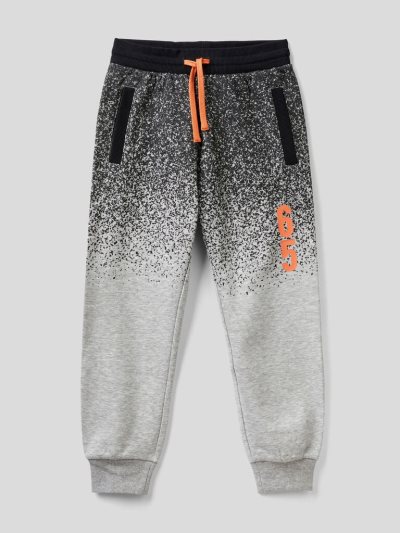 Kids' Benetton Sporty Print Trousers Grey | NZ420087