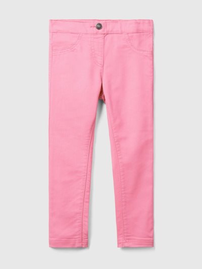 Kids' Benetton Stretch Cotton Blend Jeggings Pink | NZ575032