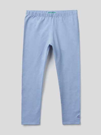 Kids' Benetton Stretch Cotton Leggings Lilac | NZ575425