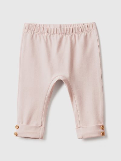 Kids' Benetton Stretch Cotton Leggings Soft Pink | NZ589425