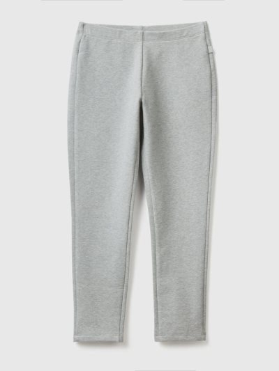 Kids' Benetton Stretch Sweat Leggings Light Grey | NZ780893