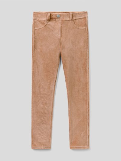 Kids' Benetton Super Skinny Chenille Trousers Dove Grey | NZ658362