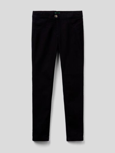 Kids' Benetton Super Skinny Trousers Black | NZ124624