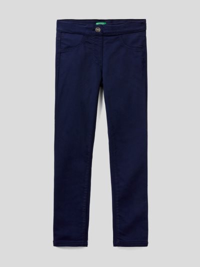 Kids' Benetton Super Skinny Trousers Dark Blue | NZ226117