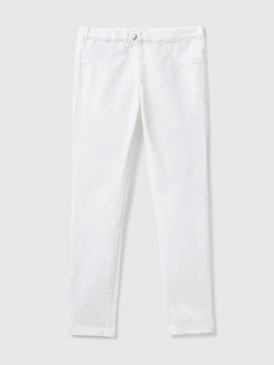 Kids' Benetton Super Skinny Trousers White | NZ004092