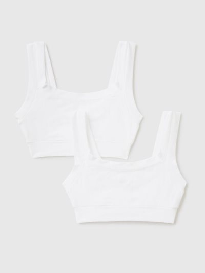 Kids' Benetton Super Stretch Organic Cotton Tops White | NZ525135
