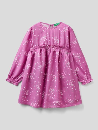 Kids' Benetton Sustainable Viscose Dress Fuchsia | NZ127352