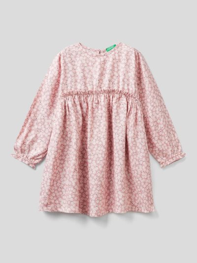Kids' Benetton Sustainable Viscose Dress Soft Pink | NZ270265