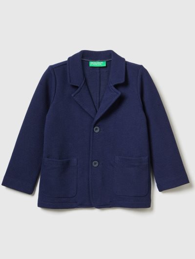 Kids' Benetton Sweat Pockets Blazers Dark Blue | NZ420441
