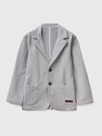 Kids' Benetton Sweat Pockets Blazers Light Grey | NZ920292