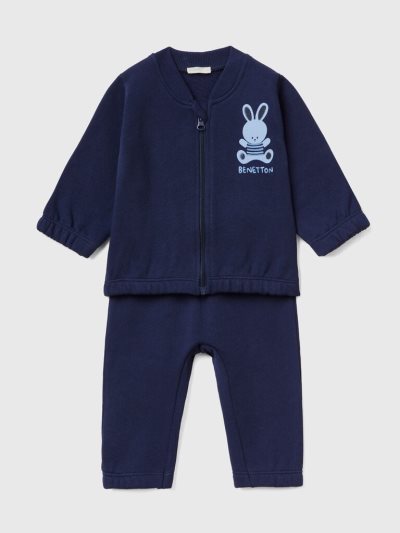 Kids' Benetton Sweat Sports Dungarees Dark Blue | NZ760913