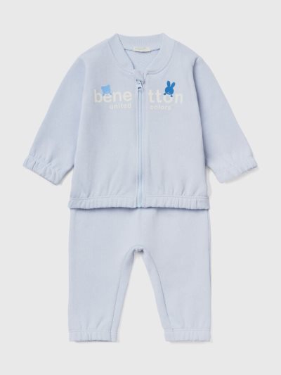Kids' Benetton Sweat Sports Dungarees Sky Blue | NZ761955