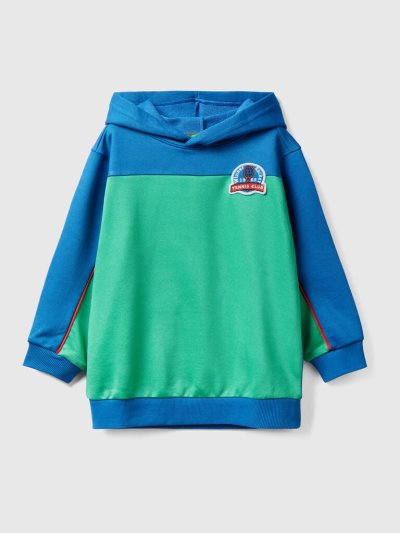 Kids' Benetton Technical Fabric Hoodie Bright Blue | NZ050273