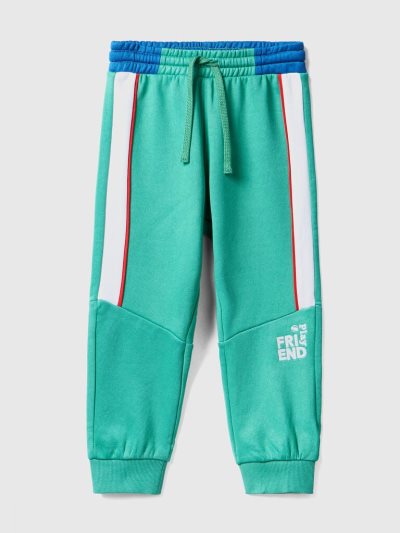 Kids' Benetton Technical Fabric Joggers Green | NZ823787