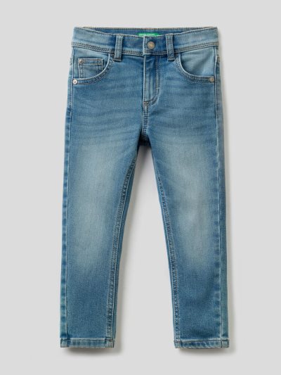 Kids' Benetton Thermal Skinny Fit Jeans Blue | NZ526232