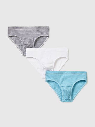 Kids' Benetton Three Stretch Cotton Boxers Blue | NZ361332