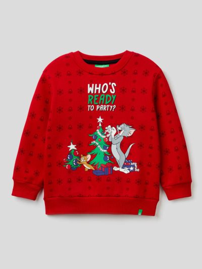 Kids' Benetton Tom & Jerry Christmas Sweatshirt Red | NZ493828