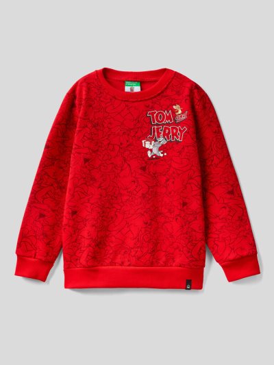 Kids' Benetton Tom & Jerry Christmas Sweatshirt Red | NZ604251
