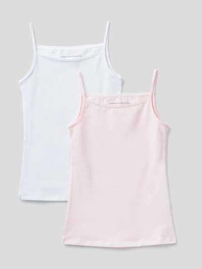 Kids' Benetton Two Camisoles Stretch Cotton Tanks Multi-color | NZ274103