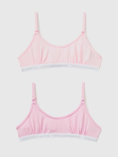 Kids' Benetton Two Stretch Cotton Bras Multi-color | NZ151821