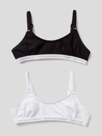 Kids' Benetton Two Stretch Cotton Bras Multi-color | NZ604560