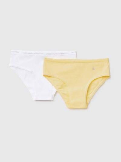 Kids' Benetton Two Stretch Cotton Briefs Multi-color | NZ287007