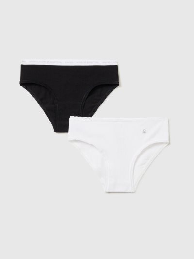 Kids' Benetton Two Stretch Cotton Briefs Multi-color | NZ329106
