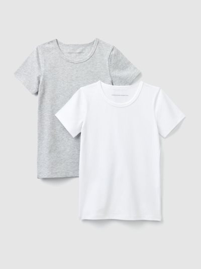 Kids' Benetton Twos Stretch Cotton T Shirts Light Grey | NZ722129