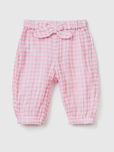 Kids' Benetton Vichy Bow Trousers White | NZ777667